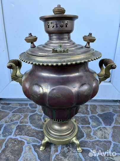 Самовар старинный на дровах рабочий 3 л