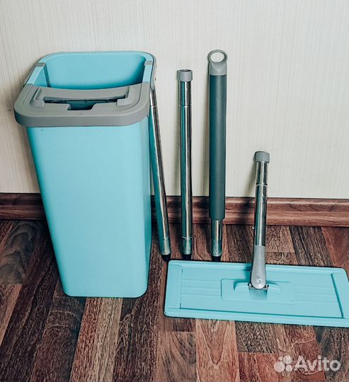 Набор для уборки: швабра+ ведро с отжимом Hausmann