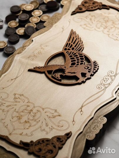 Нарды орел большие лакированные 50 см новые