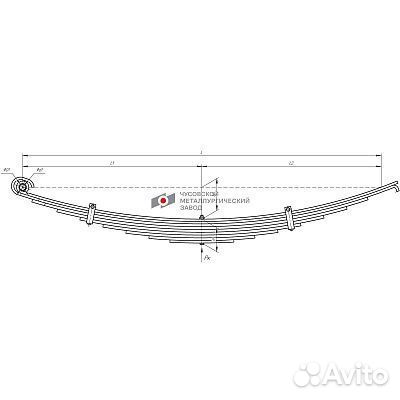 Рессора передняя 9-и л. камаз 43118 чмз
