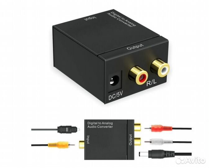 Аудио конвертер AV Converter Toslink с цифрового в