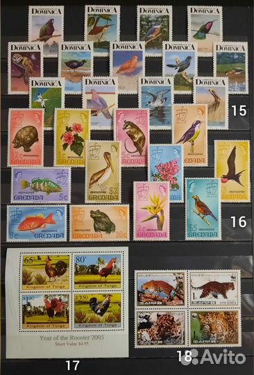 Коллекция редких марок Фауна 3 (чистые )