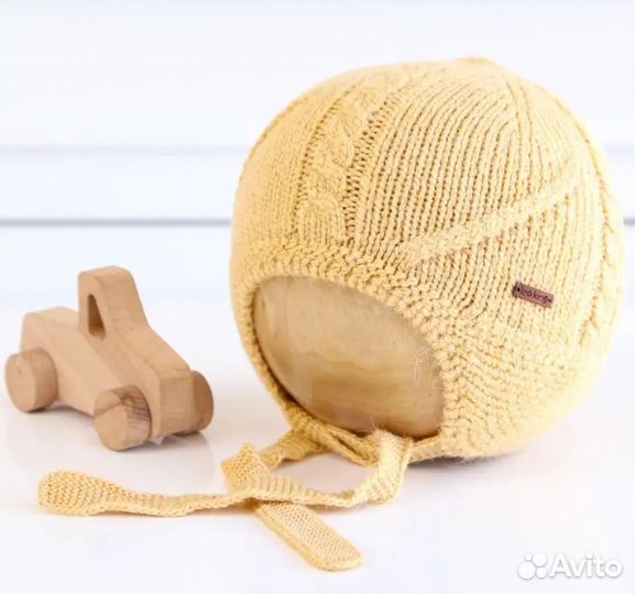 Теплый чепчик шапка для малыша