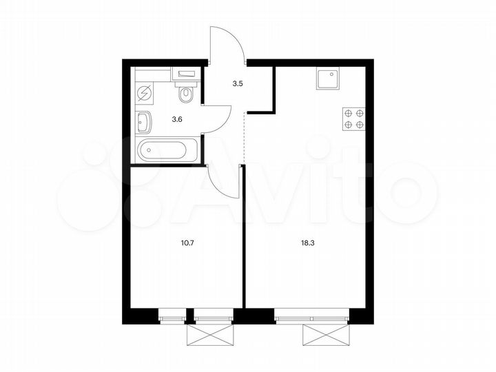 1-к. квартира, 36,1 м², 15/33 эт.