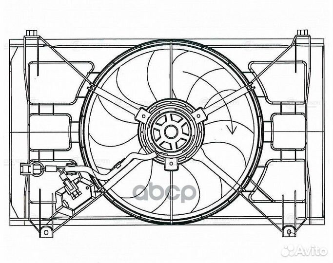 Крыльчатка с эл.мотором KIA Rio II (05) LFK081