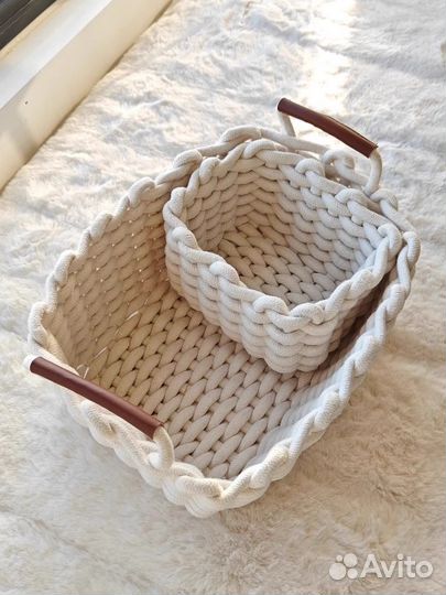 Корзинки плетеные интерьерные для хранения