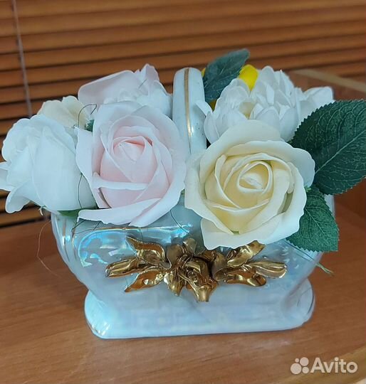 Фарфоровая корзинка ГДР