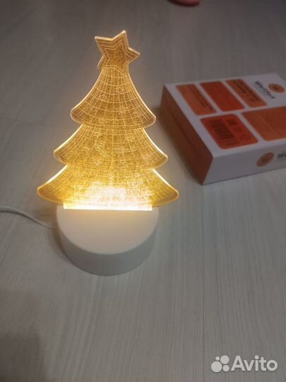 Светодиодный светильник ночник ëлка елка