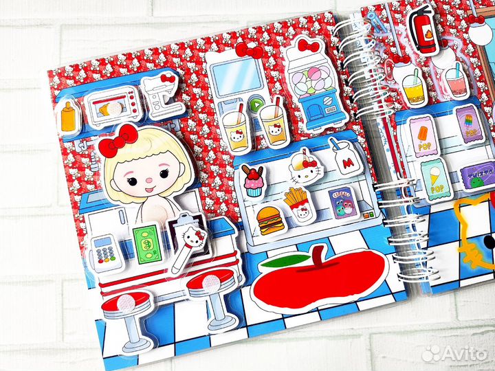 Игры на липучках альбом Хэллоу Китти