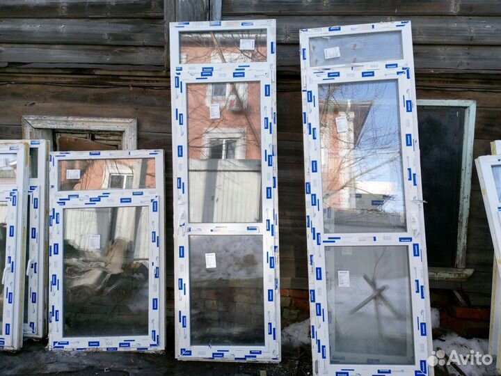 Окна и двери пластиковые б/у