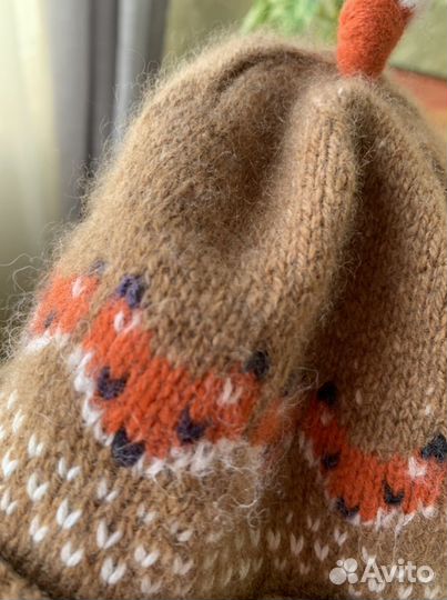 100 Кашемировая шапочка ручной работы