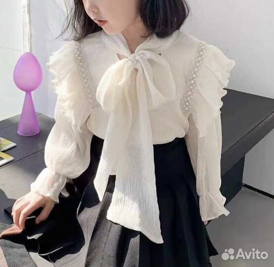 Белая блузка детская