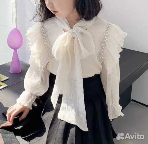 Белая блузка детская