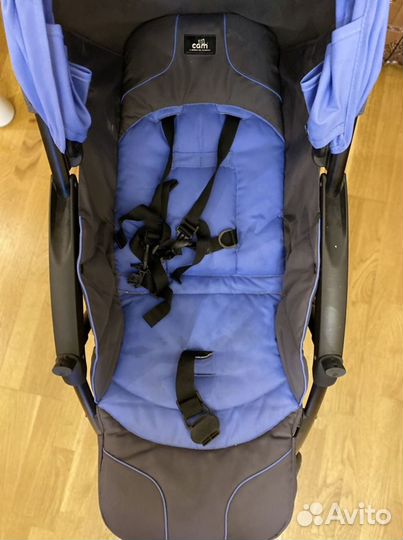 Коляска Cam curvi (Кам Курви) черно- синяя