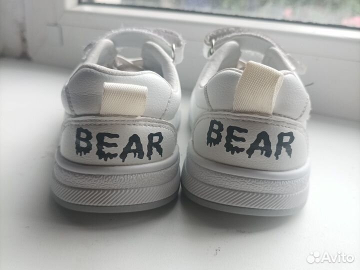 Кеды детские белые для девочки 22 размер