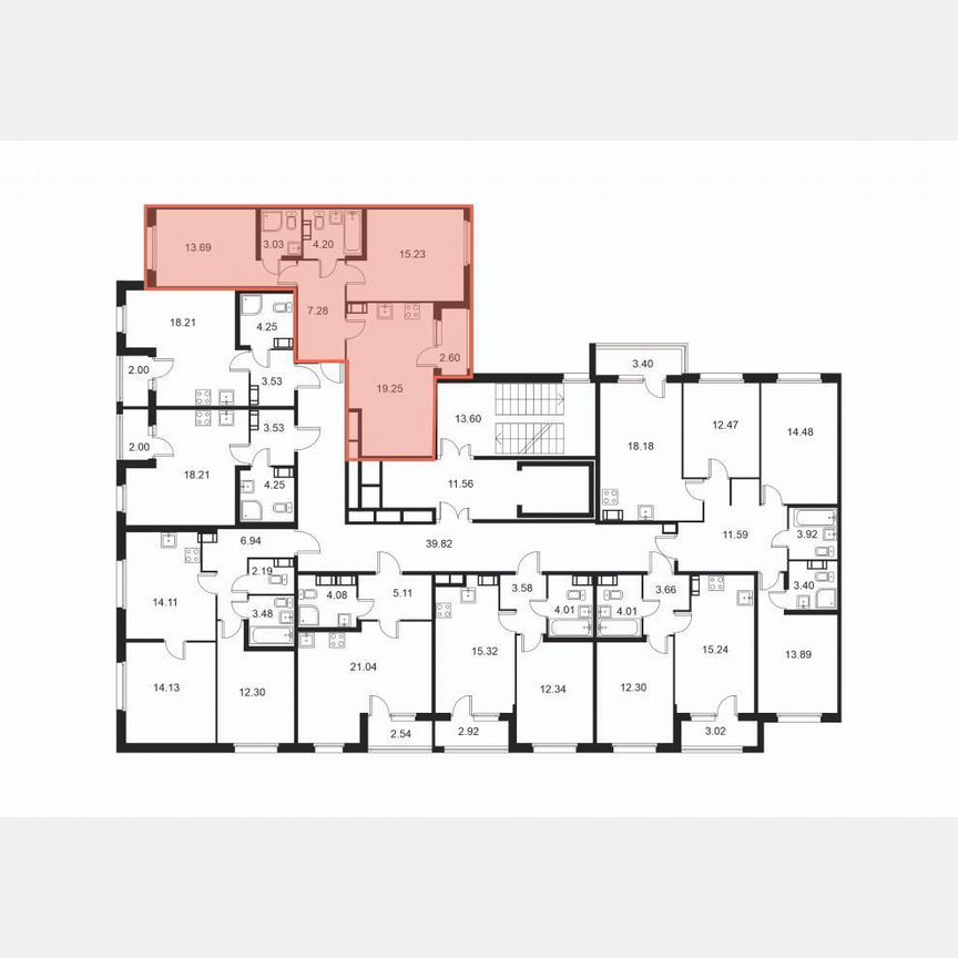 2-к. квартира, 64 м², 4/9 эт.