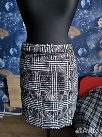 Юбка женская 48 L в клетку