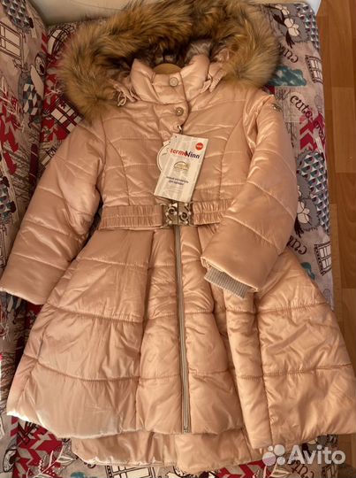 Пальто зимнее на девочку новое