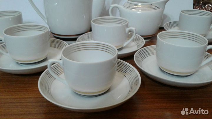 Кофейный сервиз Вербилки дфз СССР 1970-е Дмитров