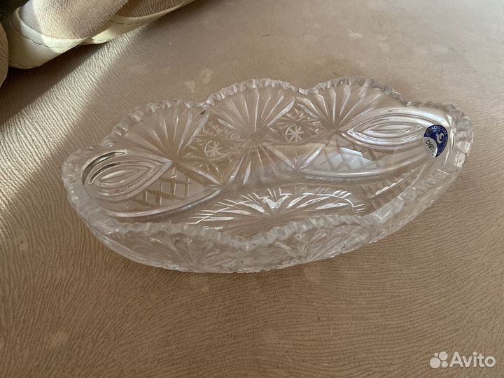 Хрустальная Ваза для ягод (салатница)