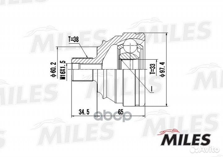 ШРУС наружный VW T4 1.8-2.5 90-03 (GKN 301963)