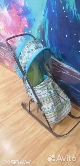 Детские санки коляска nika