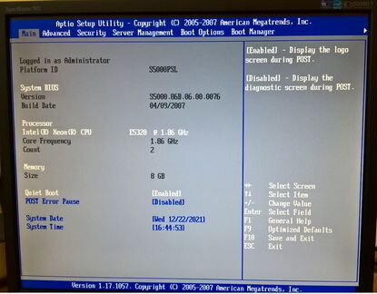 Intel Server Board S5000PSL