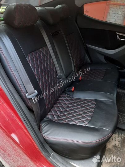 Авточехлы Hyundai Elantra MD 2010-2015г экокожа