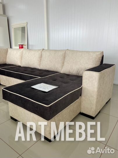 Диван угловой с оттоманкой