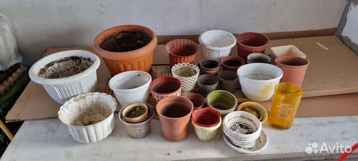 Цветочные горшки бу 35 шт