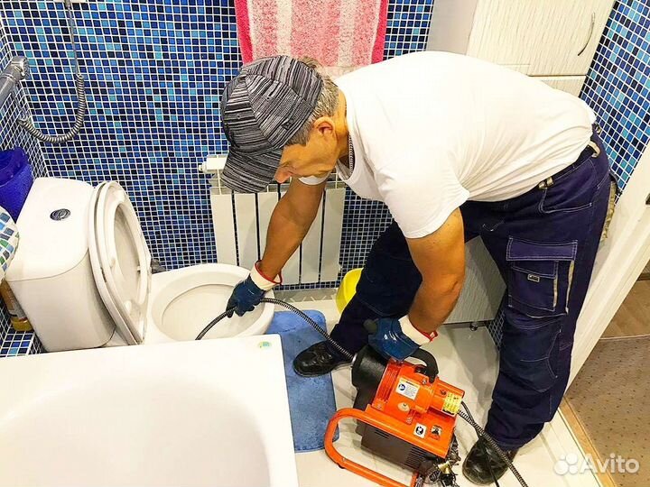 Прочистка канализации,засоров.Сантехник 24часа