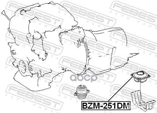 BZM-251DM подушка двс передняя MB W164 3.0CDi