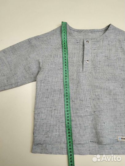 Льняная рубашка-поло