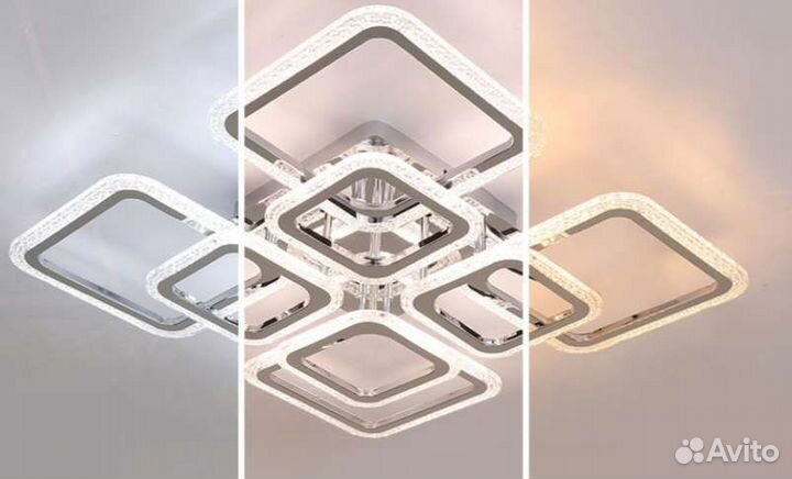 Люстра светодиодная хром