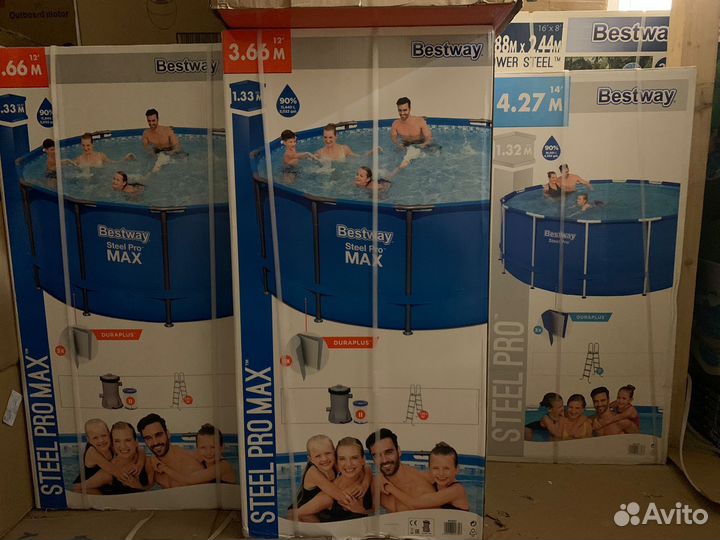 Каркасный бассейн 3.66х133,лестница,фильтр