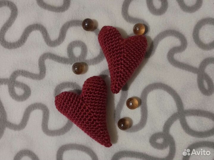 Сердце валентинка вязаное