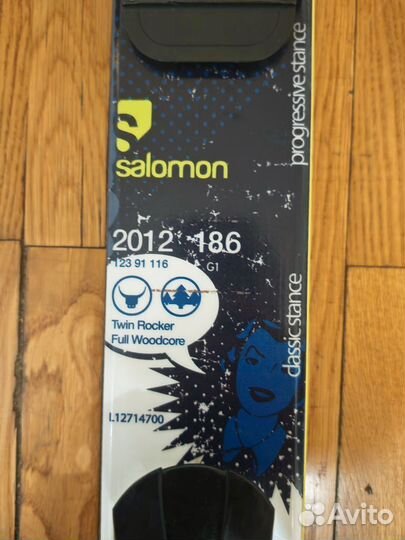 Горные лыжи salomon + крепления