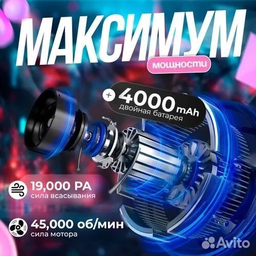 Портативный автомобильный пылесос №104