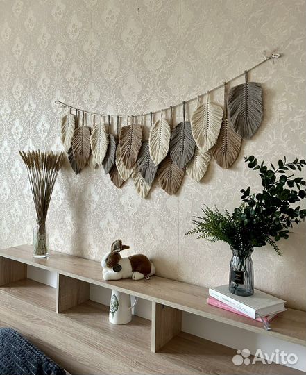 Панно-гирлянда листья для декора