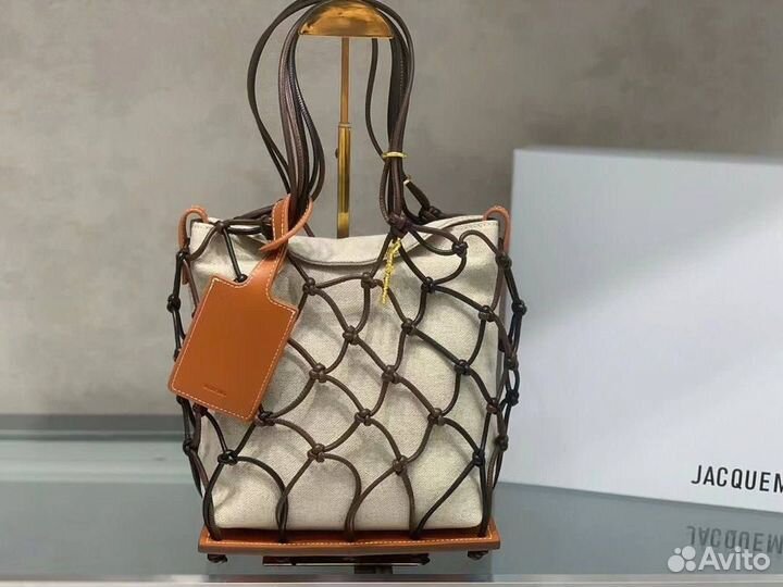 Сумка jacquemus авоська натуральная (3 цвета)
