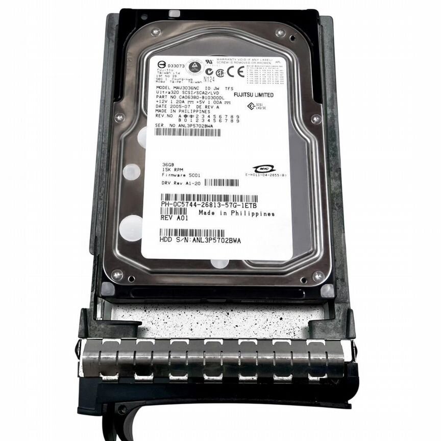 [C5744] Жесткий Диск Dell 36gb U320scsi 3.5" Hdd C5744