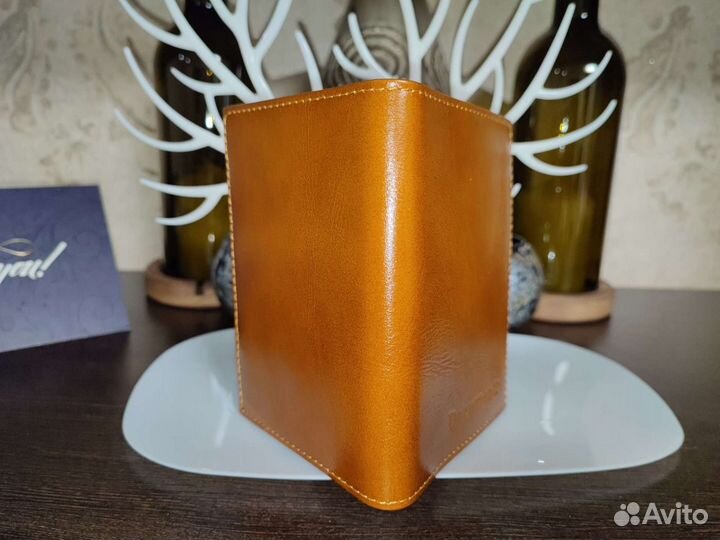 Обложка на паспорт и документы натур кожа новая