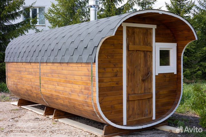 Баня бочка квадро