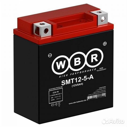 Аккумулятор для мопеда и скутера WBR SMT12-5-A AGM