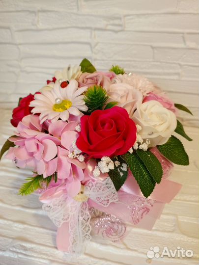 Букеты из ароматных мыльных цветов