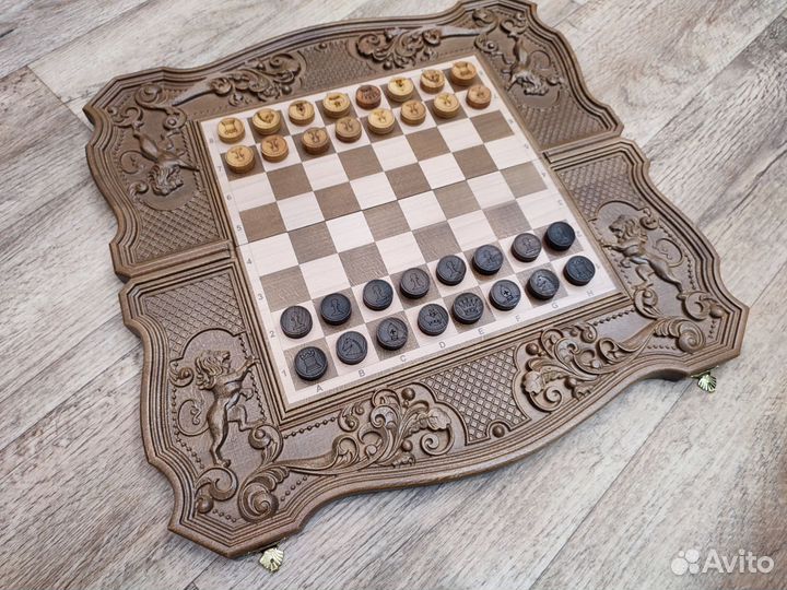 Шахматы нарды шашки 3 в 1
