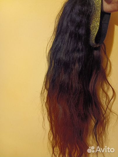 Полупарик на ободке натуральные волосы