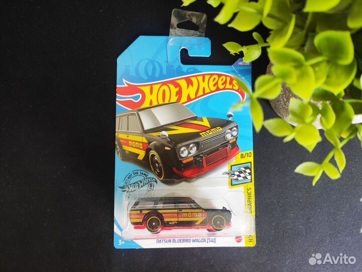 Hot Wheels Datsun Bluebird Wagon 510 Black чёрная