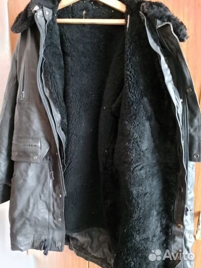 Кожаная куртка мужская зимняя