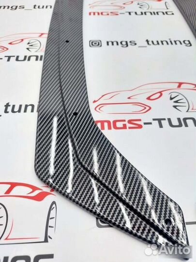 Сплиттеры под карбон в задний бампер BMW G20